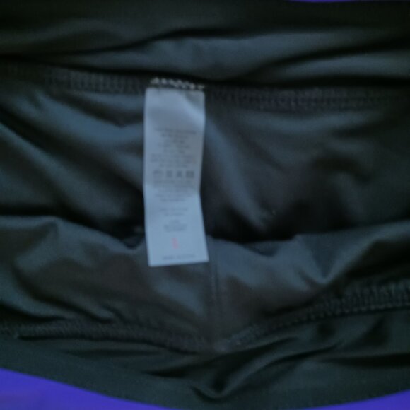 Women's Swim Tankini Set Black Purple Padded Boy Shorts Tummy Control SZ L NWOT - Picture 6 of 7